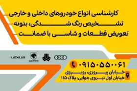 دانلود کارت ویزیت تشخیص رنگ خودرو کریمی