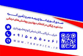 دانلود کارت ویزیت بیمه دانا افقی نمایندگی حسنی