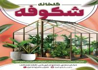 دانلود تراکت گلخانه شکوفه با تصویر گلخانه