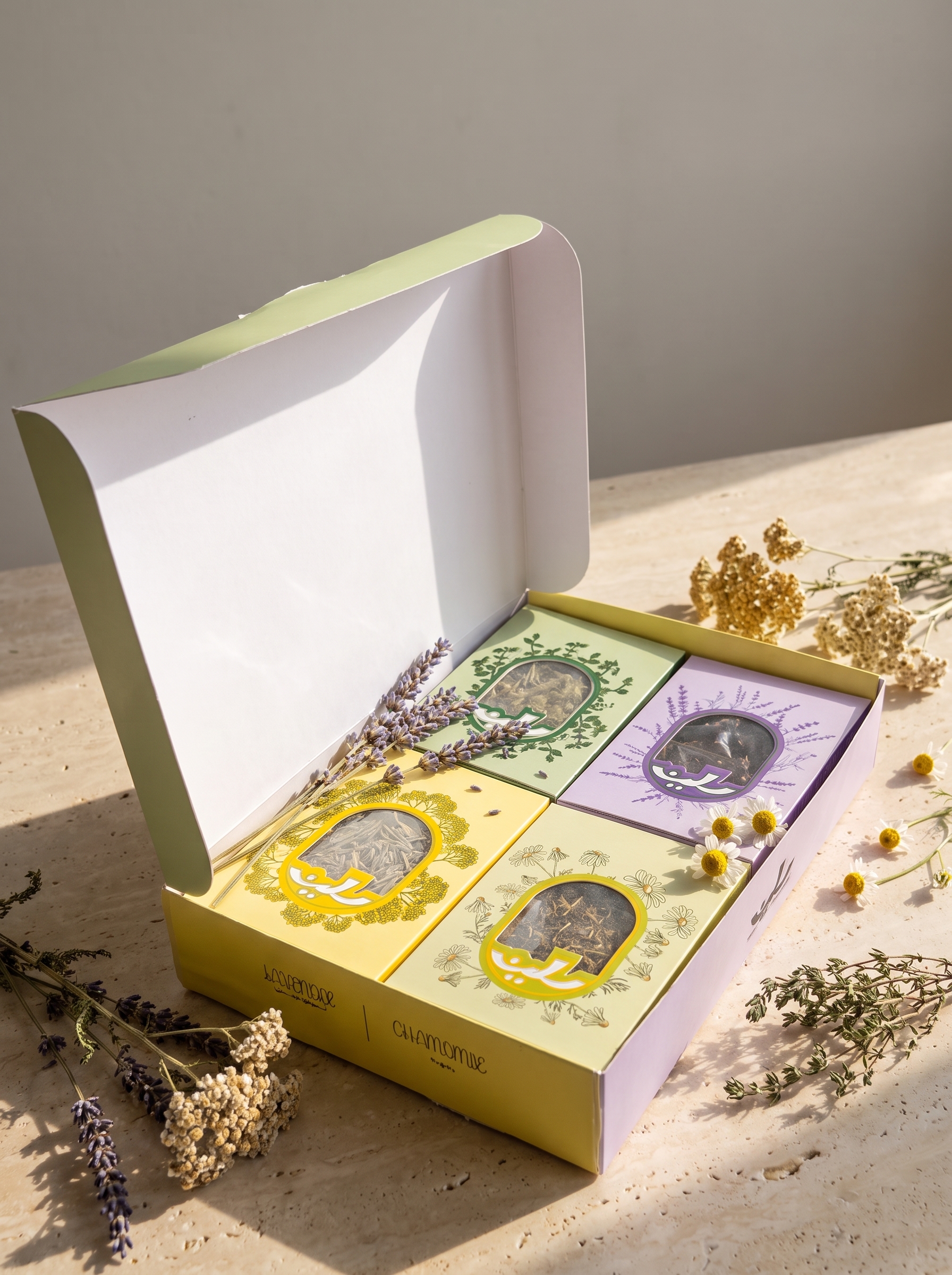 دانلود طرح بسته بندی گیاهان دارویی سلین - بسته بندی اصلی و 4 بسته بندی گیاه