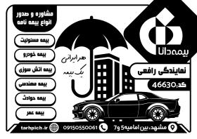 دانلود تراکت سیاه و سفید بیمه دانا رافعی