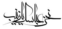 دانلود تایپوگرافی حضرت زینب با فونت نازک