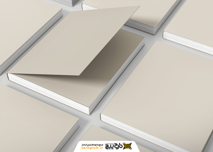 دانلود موکاپ کتاب معلق سفید
