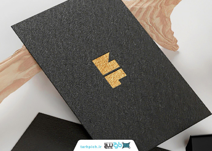 دانلود موکاپ کارت ویزیت مشکی با طرح زرد