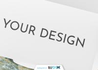 دانلود موکاپ کارت ویزیت ساده در محیط گلدار