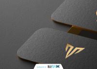 دانلود موکاپ کارت ویزیت طوسی طلایی