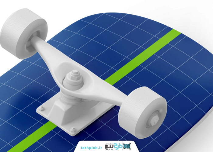 دانلود موکاپ اسکیت برد آبی