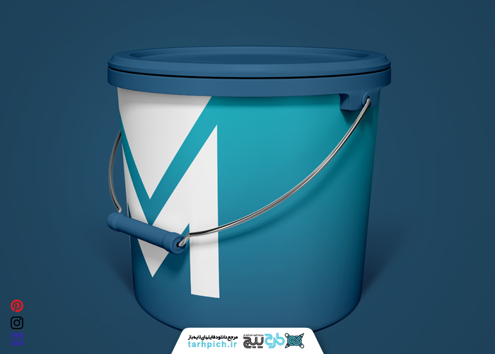 دانلود پک موکاپ سطل رنگ آبی