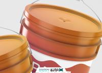 دانلود موکاپ سطل رنگ پلاستیکی دوتایی رنگارنگ