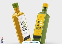 دانلود موکاپ روغن خوراکی کنجد پک هفت عددی بطری سبز و زرد