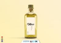 دانلود موکاپ روغن خوراکی زیتون شیشه شفاف
