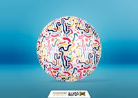 دانلود موکاپ توپ یوگا لاستیکی روی سطح
