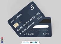 دانلود موکاپ کارت اعتباری آبی نفتی