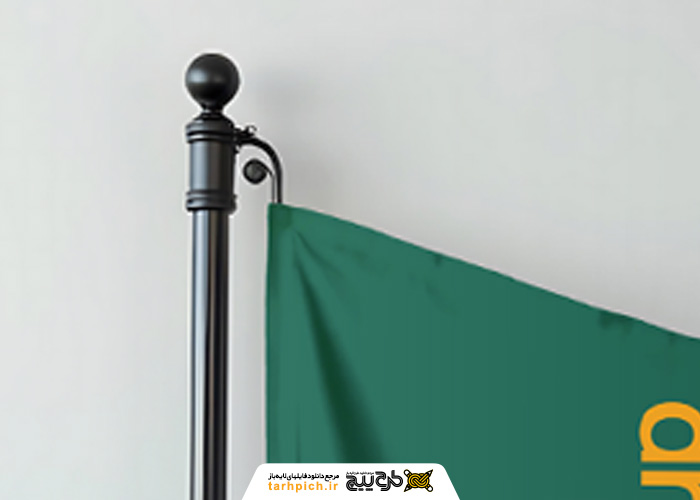 دانلود موکاپ پرچم رومیزی سبز