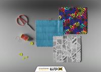 دانلود موکاپ ست نمونه پارچه با ساختار پارچه‌ای و حالت‌های مختلف