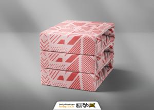 موکاپ ست پارچه چیده و حالت تاشده روی سطح مات