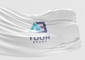 دانلود موکاپ پرچم اهتزاز سفید رنگ
