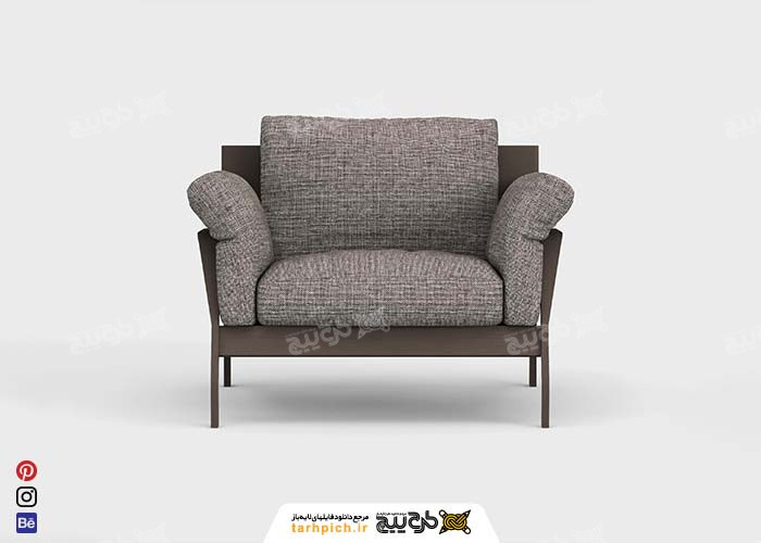 دانلود موکاپ مبل راحتی کرم