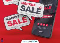 دانلود موکاپ آیفون 11 پیام تبلیغات