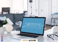 دانلود مجموع موکاپ لپتاپ مک بوک سفید