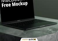 دانلود موکاپ لپتاپ روی میز با طرح سنگی