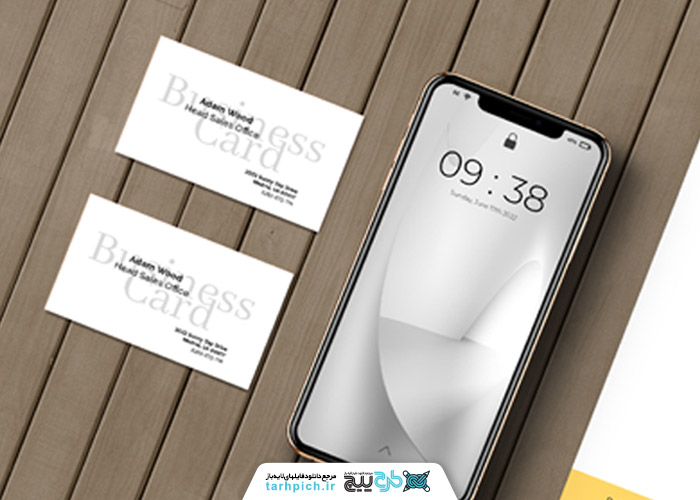 دانلود موکاپ سربرگ همراه کارت ویزیت