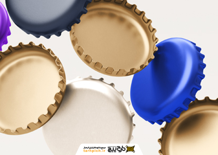 دانلود موکاپ درب فلزی معلق بطری شیشه ای