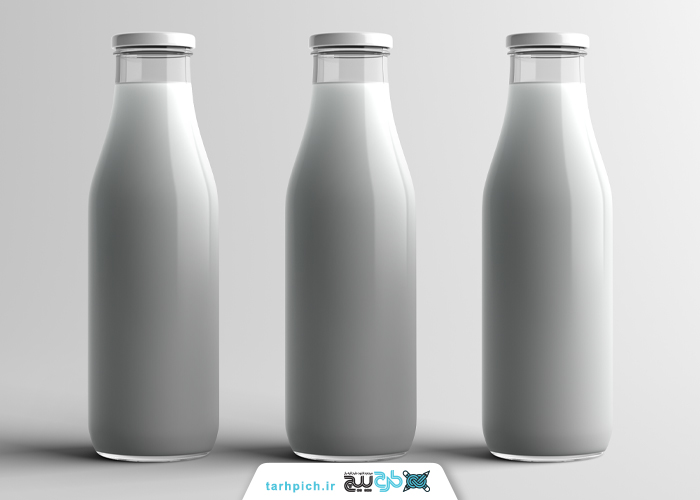 دانلود موکاپ پک شیر شیشه ای استوانه ای