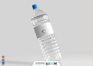 دانلود موکاپ آب معدنی بطری بزرگ با درب آبی رنگ