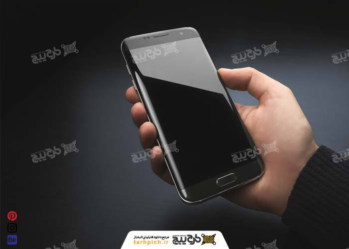 دانلود موکاپ موبایل اندروید با زمینه مشکی