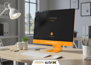دانلود موکاپ مانیتور دو رنگ