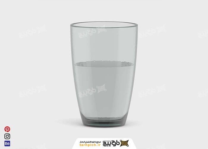 دانلود موکاپ لیوان شیشه ای بلند