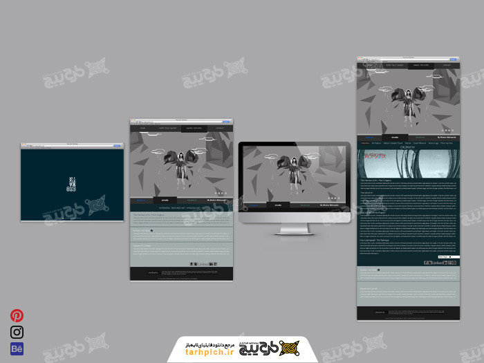دانلود مجموع موکاپ ست اداری شرکت (تم تیره)
