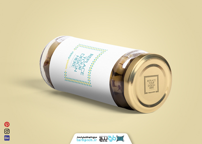دانلود موکاپ زیتون پک پنج عددی ظرف شیشه ای کوچک