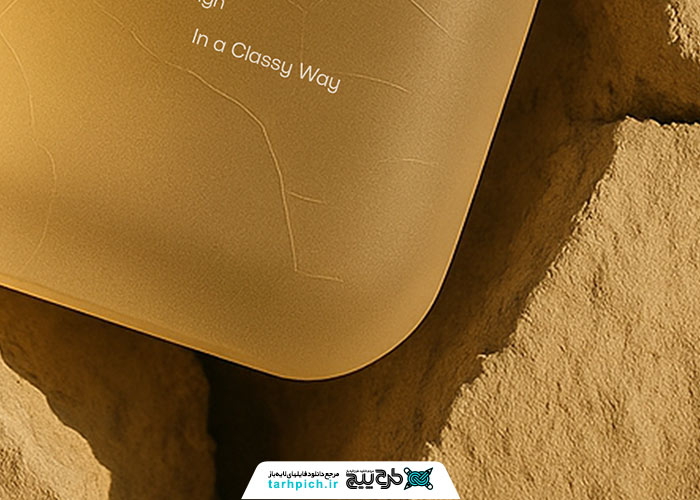 دانلود موکاپ عطر و ادکلن مات در پس زمینه کویر