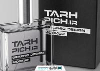 دانلود موکاپ عطر و ادکلن با جعبه و بسته بندی مشکی