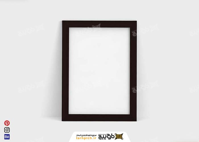 دانلود موکاپ قاب عکس مشکی با زمینه سفید