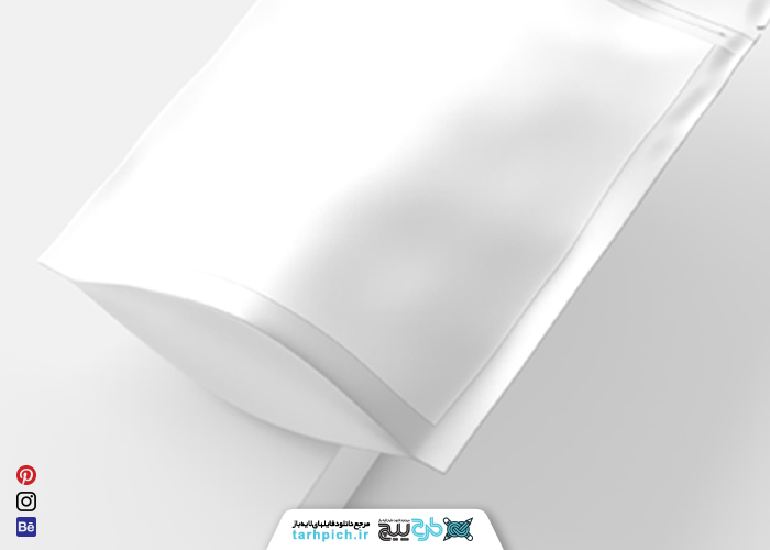 دانلود موکاپ کیسه و پاکت پلاستیکی زیپ کیپ دار ساده سفید