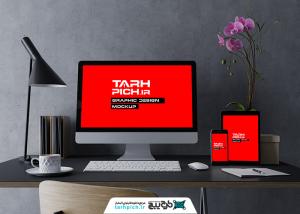 دانلود موکاپ ریسپانسیو دیوایس محیط کاری و لوازم