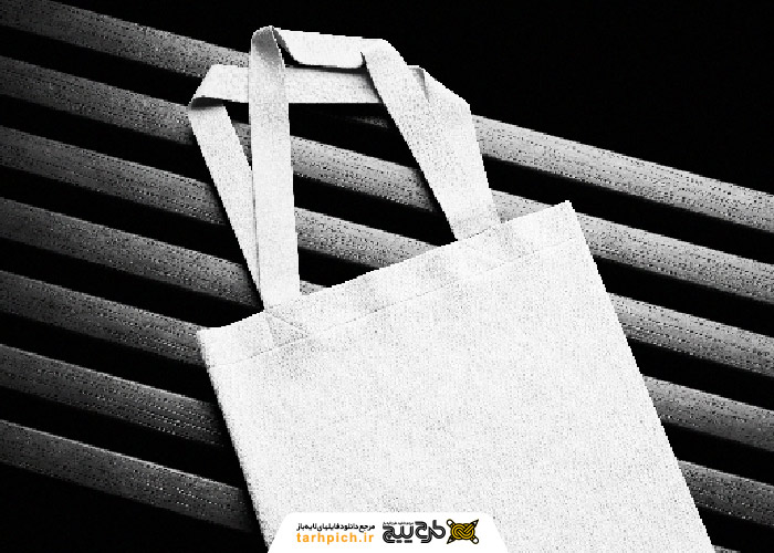 دانلود موکاپ کیف و ساک خریدپارچه ای دوختی دسته دار