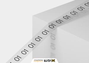 موکاپ چسب با نوشته روی کارتن