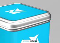 دانلود موکاپ قوطی فلزی در دار چای آبی رنگ