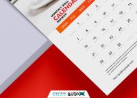 دانلود موکاپ تقویم دیواری کاغذی فنر دار