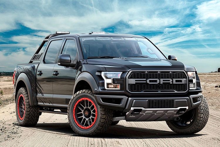 دانلود تصویر استوک ماشین آفورد F-150 رپتور مشکی