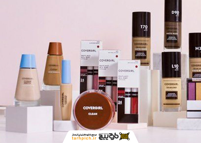 دانلود تصویر استوک لوازم آرایش وگان برند COVERGIRL