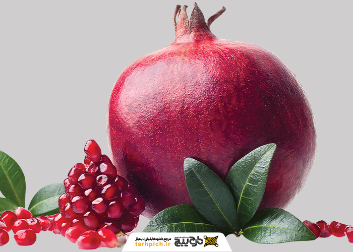 دانلود عکس انار پی ان جی با برگ و دانه