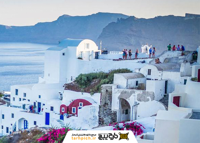 دانلود تصویر استوک طبیعیت در سانتورینی