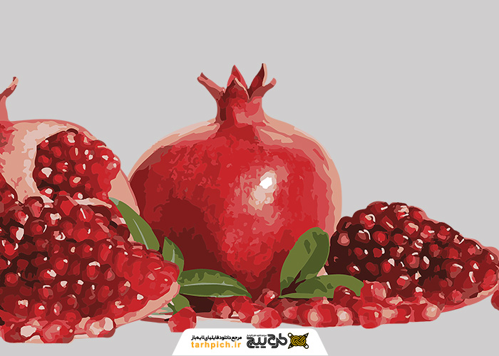 دانلود تصویر انار کنار عکس دون شده به صورت پی ان جی
