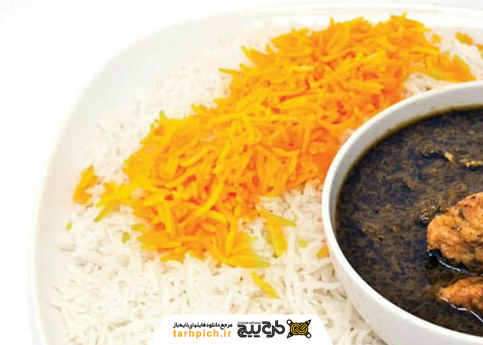 دانلود تصویر استوک قلیه ماهی و برنج زعفرانی