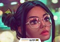 دانلود تصویر استوک پروفایل دخترونه زیبا با عینک